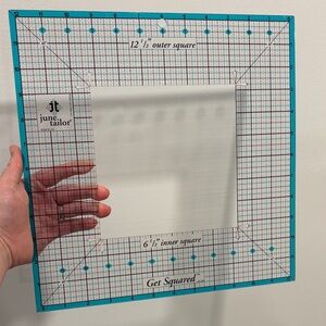 June Tailor Square Quilting Ruler 12 1/2”, 6 1/2”